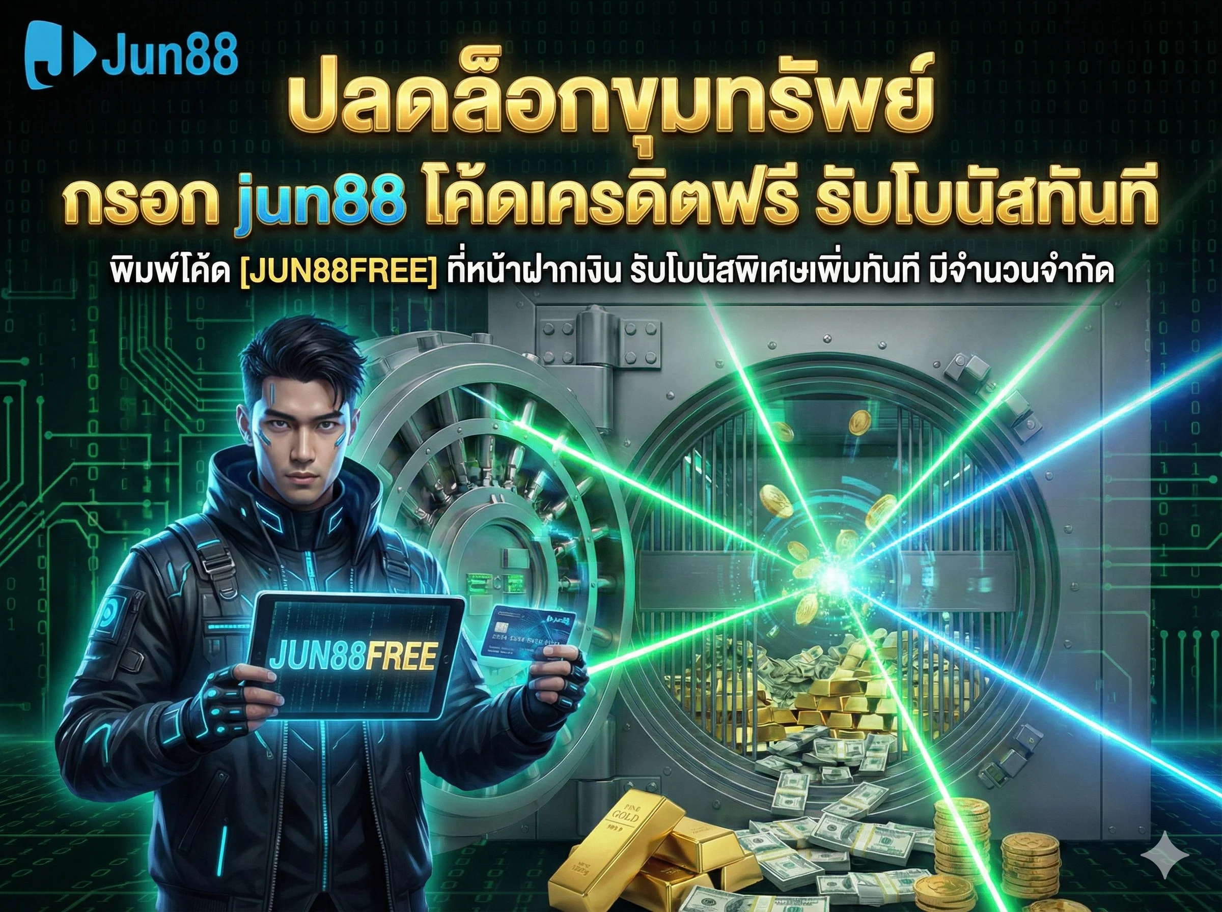 ปลดล็อกขุมทรัพย์ง่ายๆ เพียงกรอก jun88 โค้ดเครดิตฟรี รับโบนัสพิเศษเพิ่มทันที